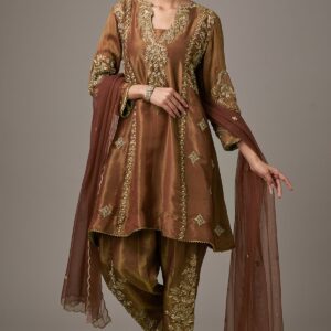 Regal Purple Pishwas Gown