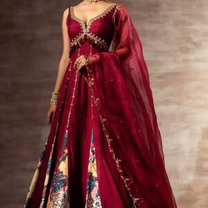 The Royal Velvet Anarkali Set